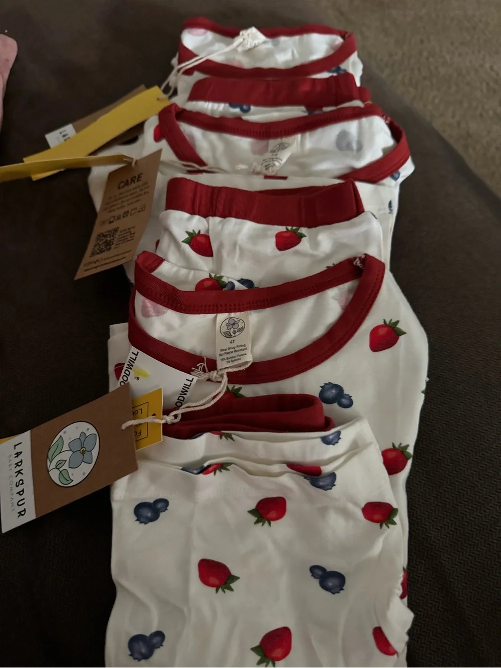 🍓 Larkspur Baby Co. Bamboo Short Sleeve Pajama Set 